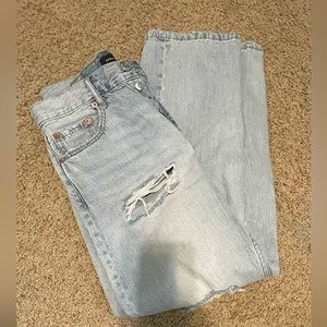 aeropostale ripped light wash jeans regular size 10